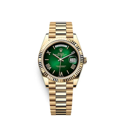 Day-Date 40 Oyster, 40 mm, Yellow Gold, Green Ombré Dial, Ref# 228238-0069
