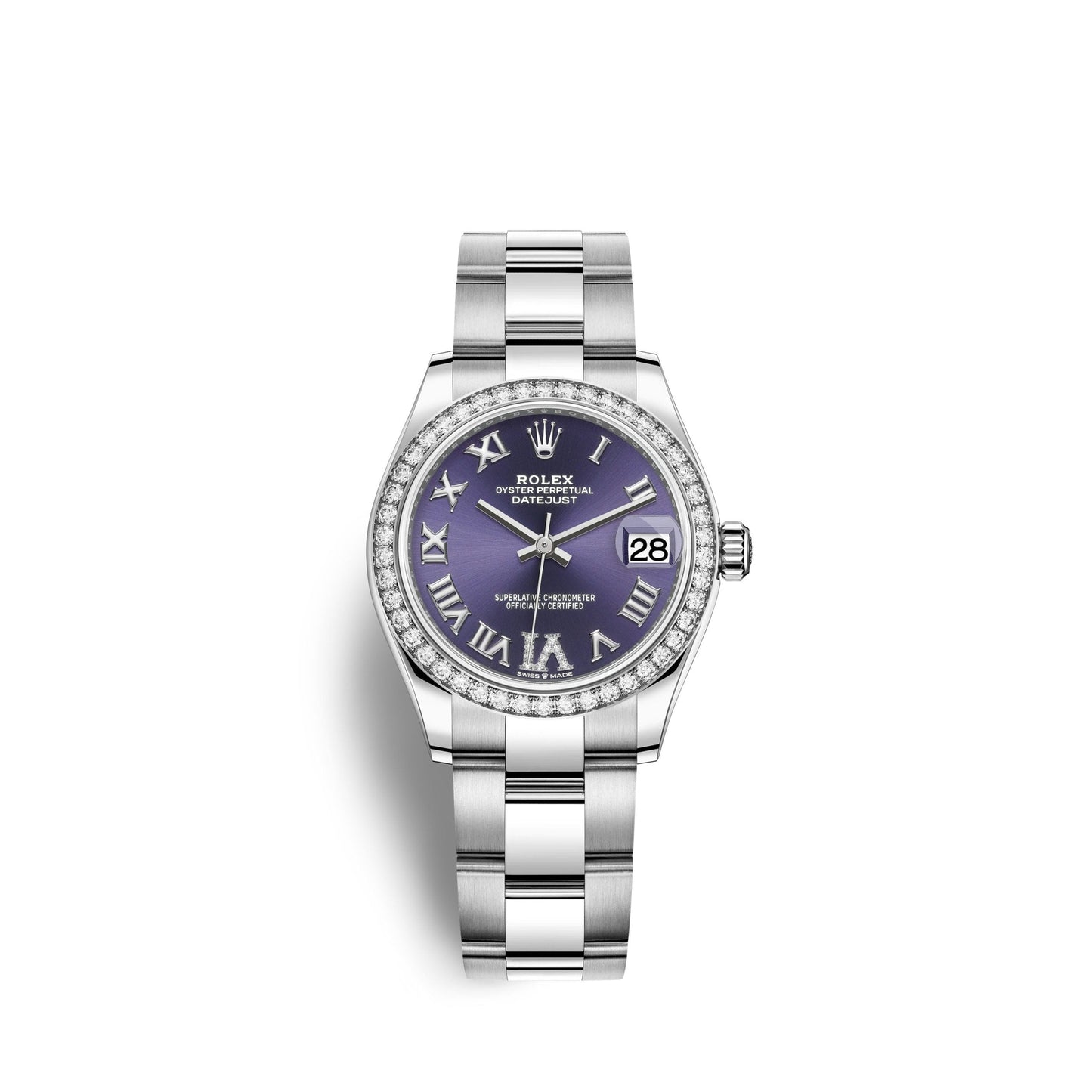 Datejust 31, Oystersteel, 18kt White Gold and diamonds, Ref# 278384RBR-0029