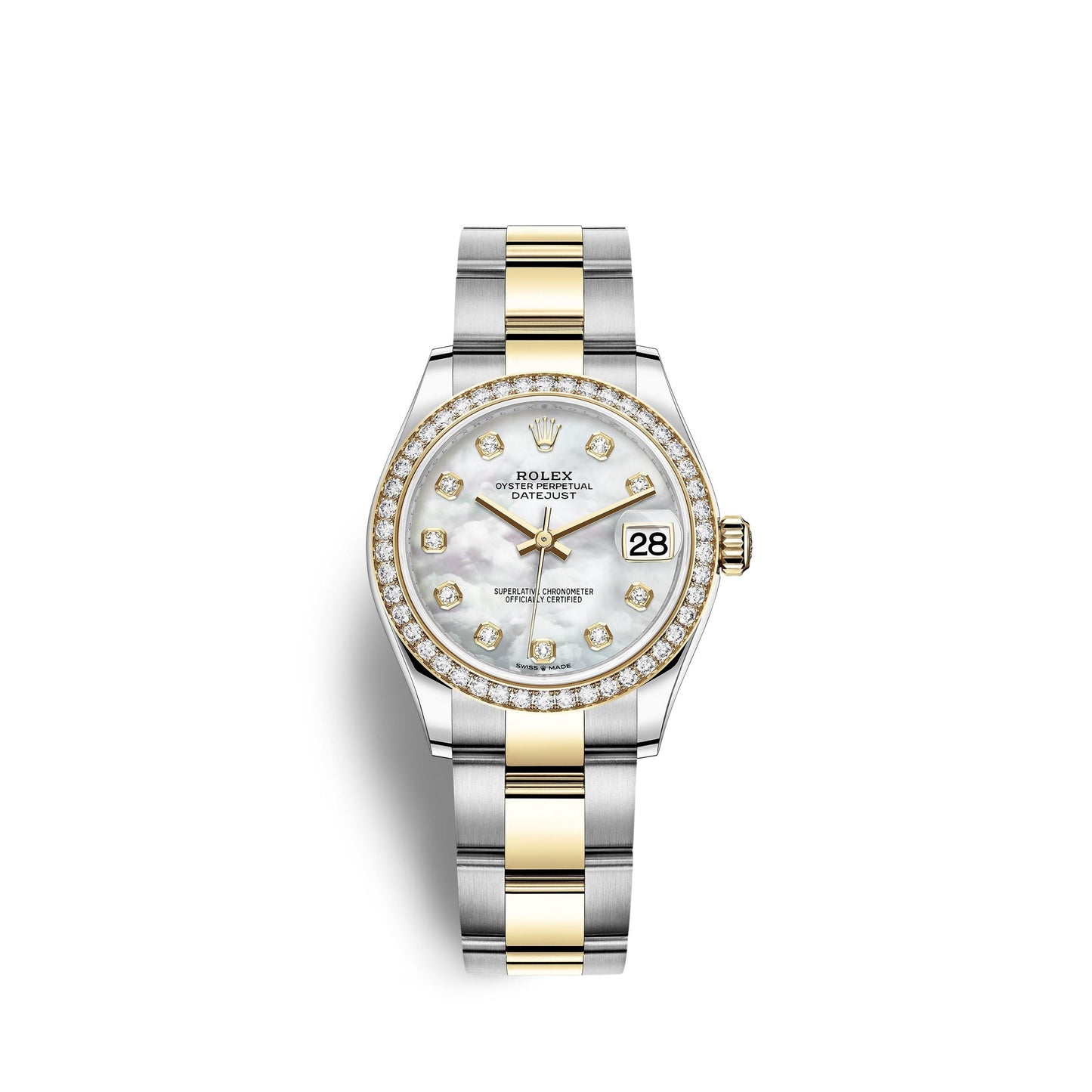 Datejust 31, Oystersteel, 18kt Yellow Gold and diamonds, Ref# 278383RBR-0027