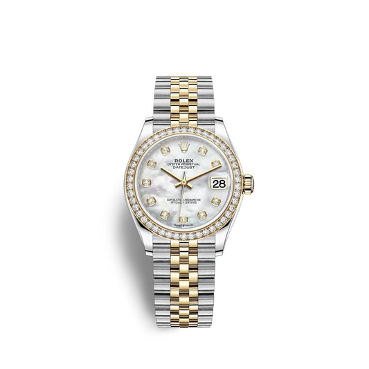 Datejust 31, Oystersteel, 18kt Yellow Gold and diamonds, Ref# 278383RBR-0028