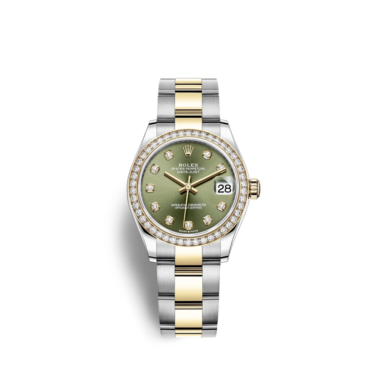 Datejust 31, Oystersteel, 18kt Yellow Gold and diamonds, Ref# 278383RBR-0029
