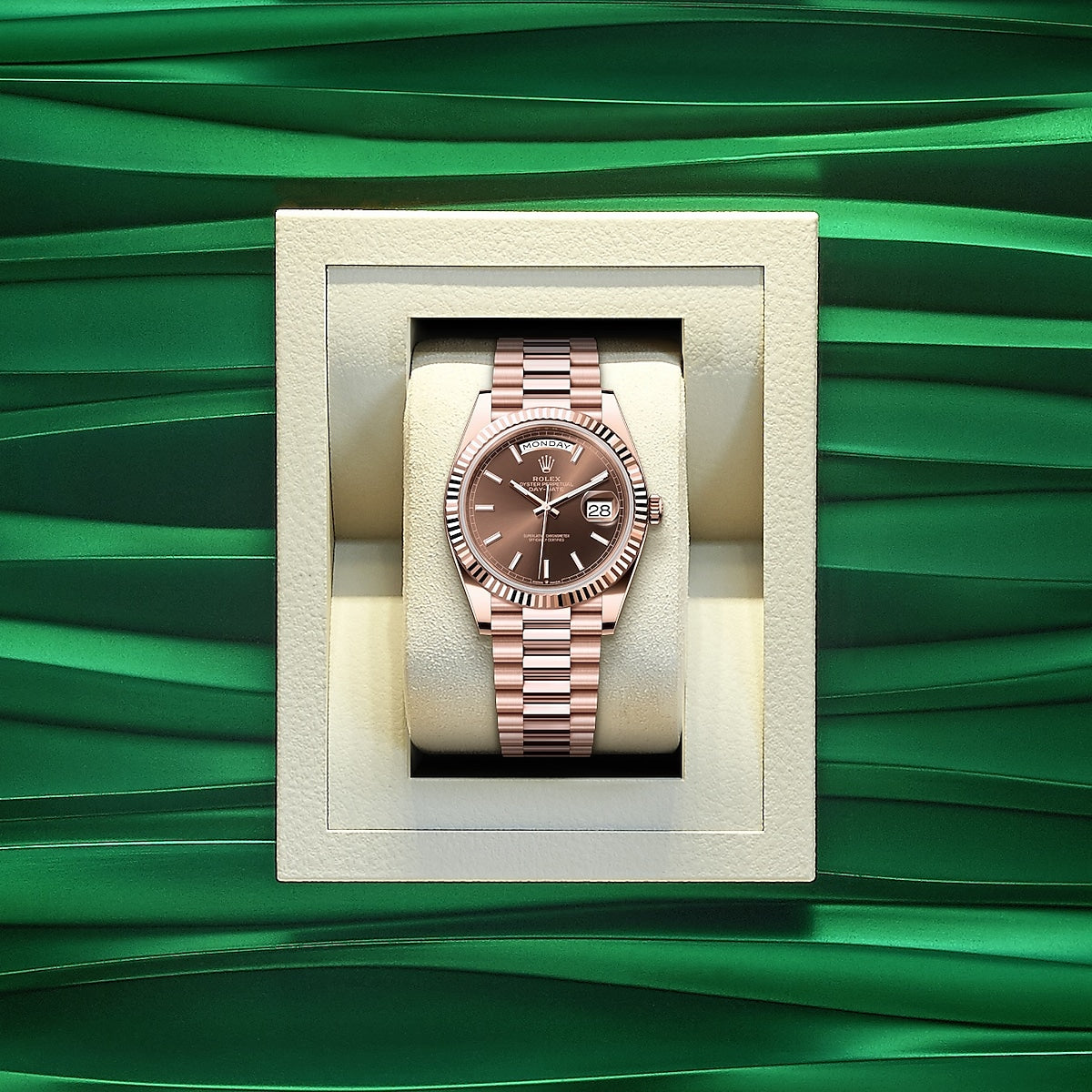 Day-Date 40, 18k Everose Gold, 40mm, Ref# 228235-0053