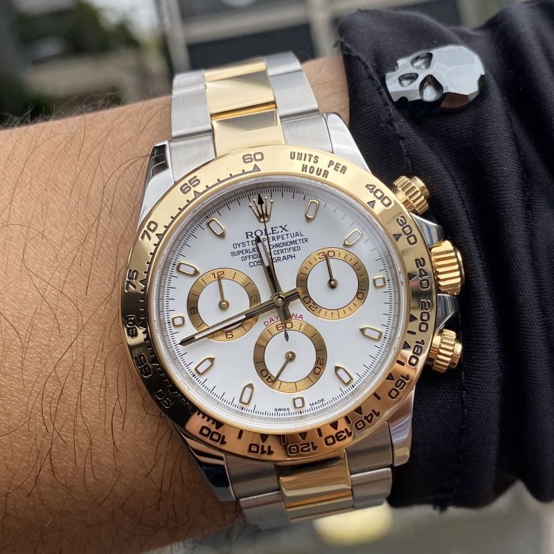 Daytona Steel & Gold White Dial 116503