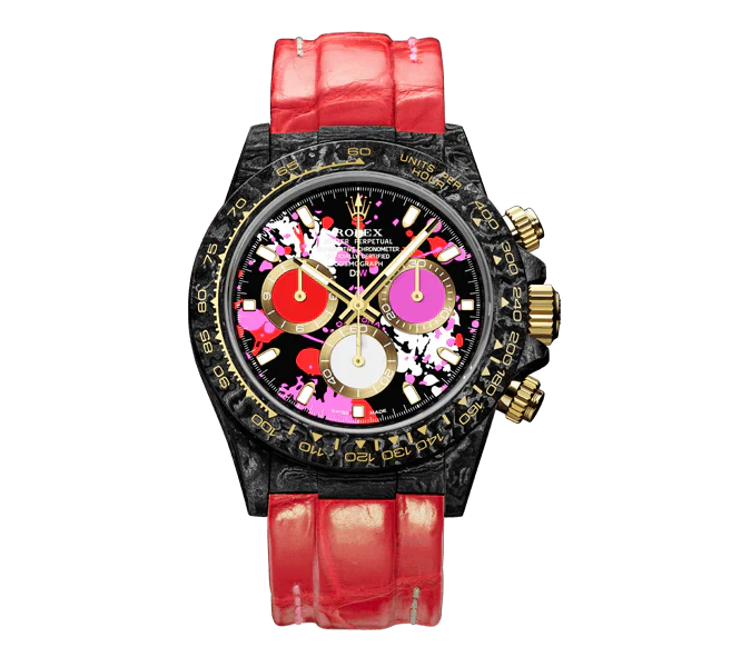 Diw Daytona motley red 40mm oyster black