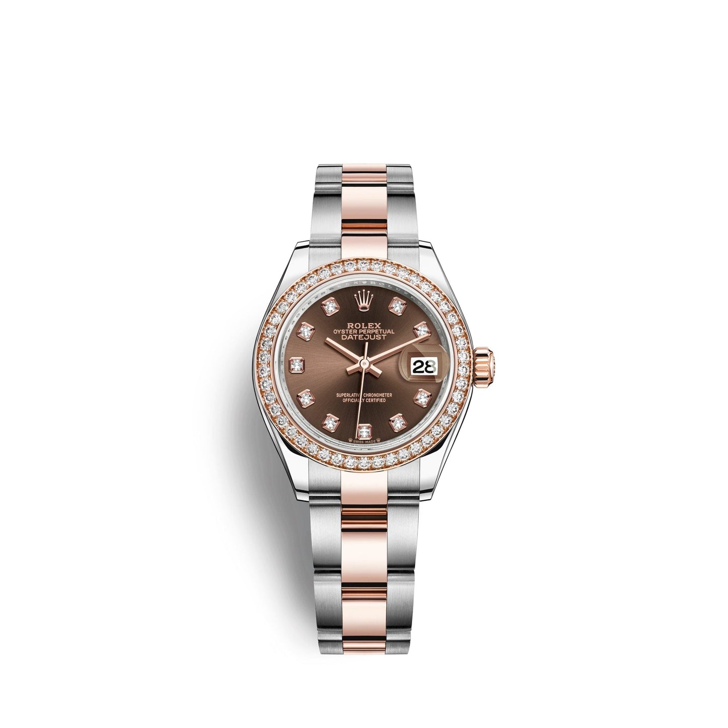 Lady-Datejust 28, Oystersteel and 18k Everose Gold, Ref# 279381RBR-0012