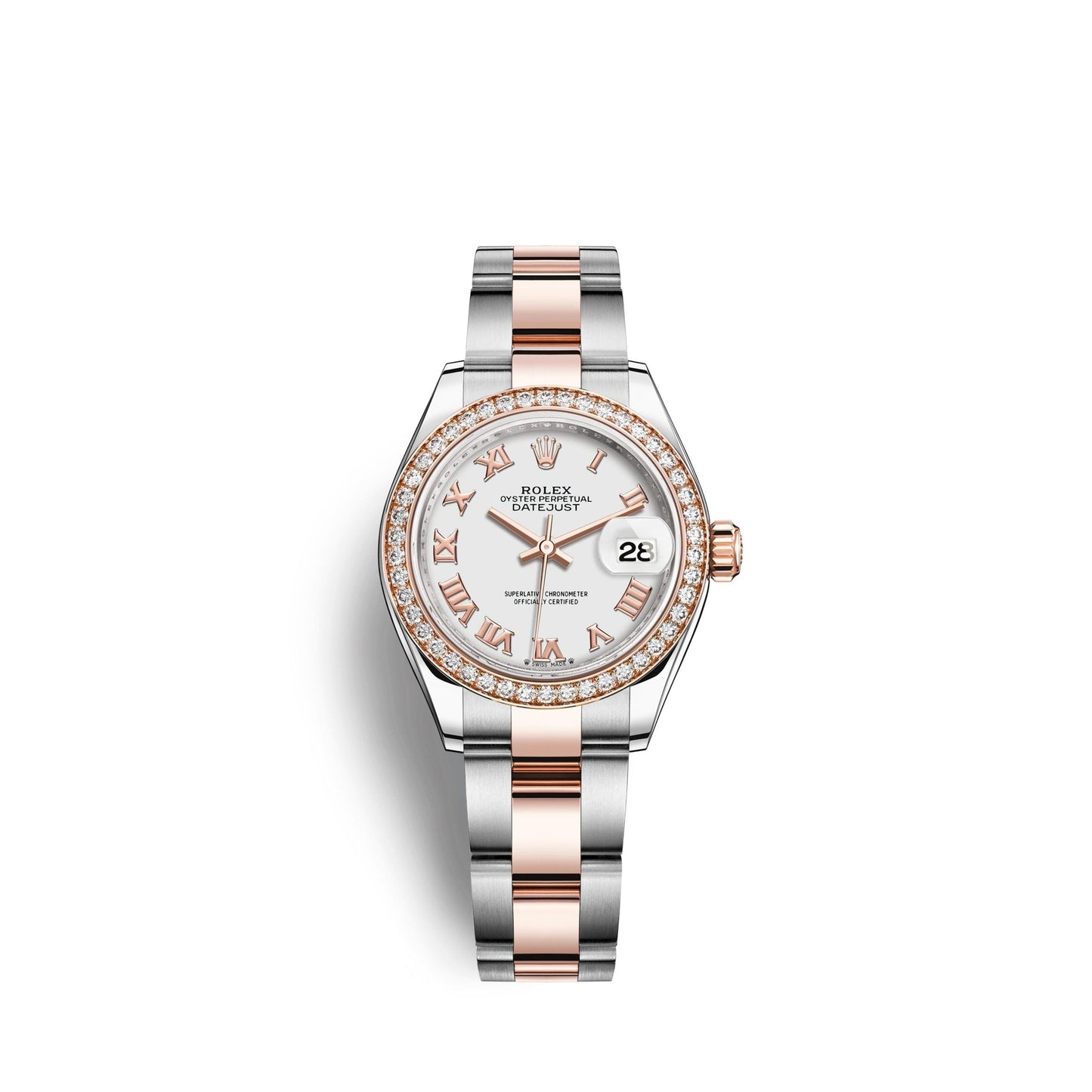 Lady-Datejust 28, Oystersteel and 18k Everose Gold, Ref# 279381RBR-0022
