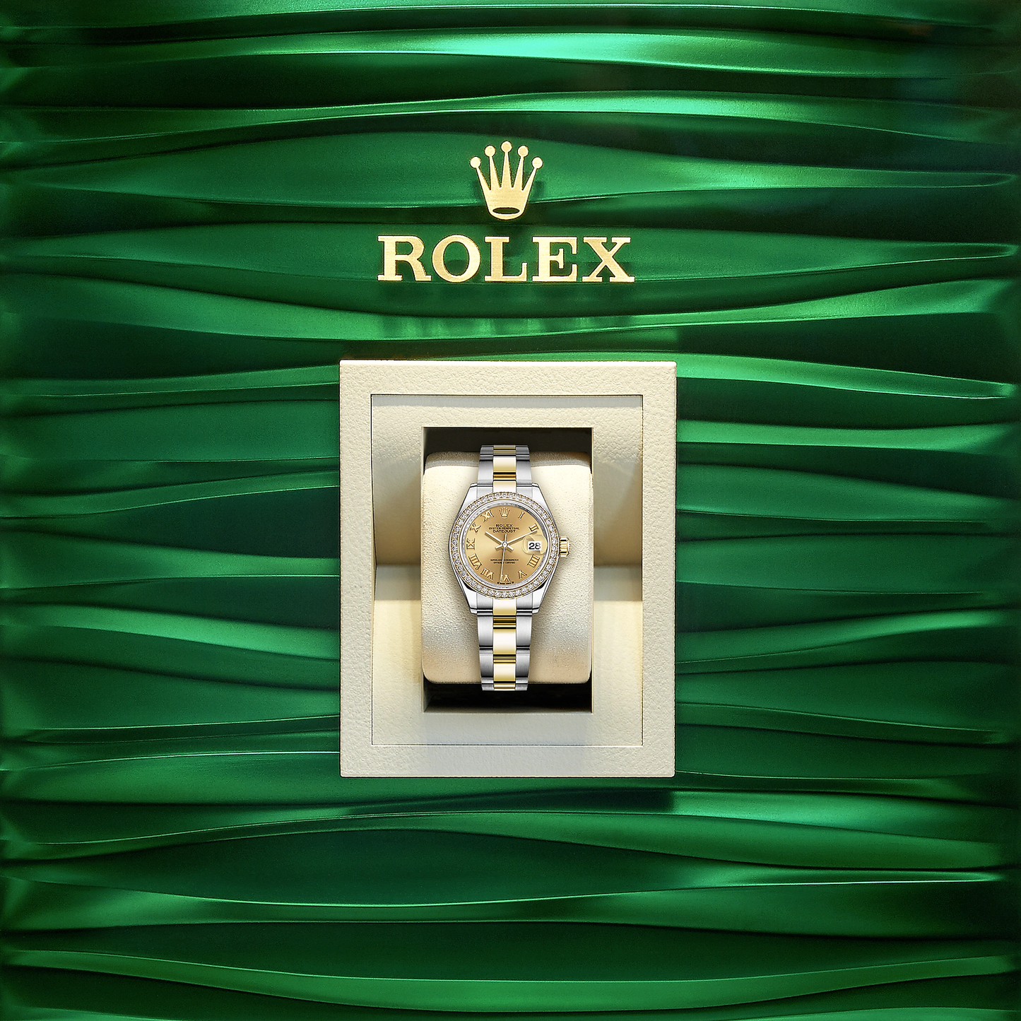 Lady-Datejust 28, Oystersteel and 18k Yellow Gold, Ref# 279383RBR-0010