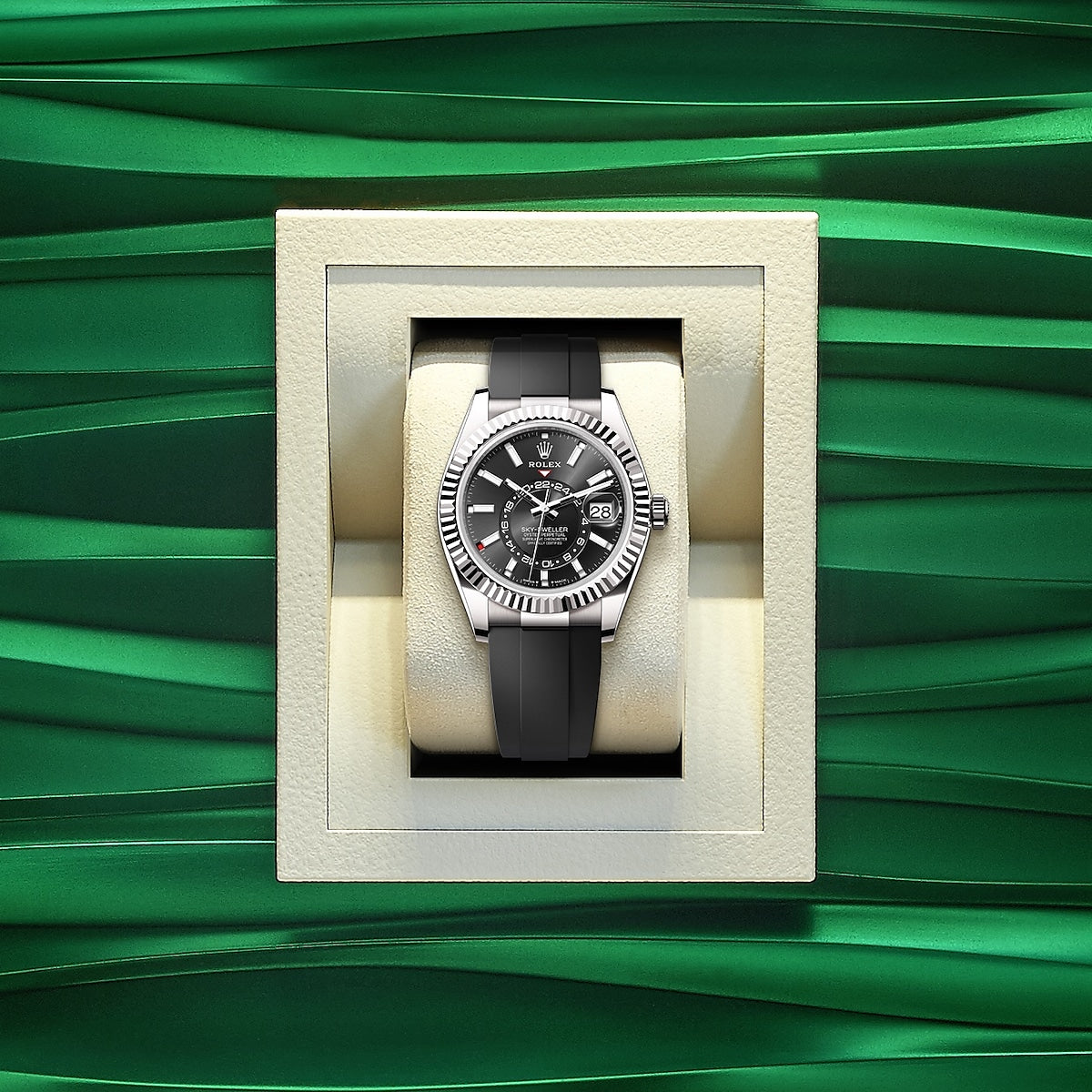 Sky-Dweller, 42mm, 18k White Gold, Ref# 336239-0002
