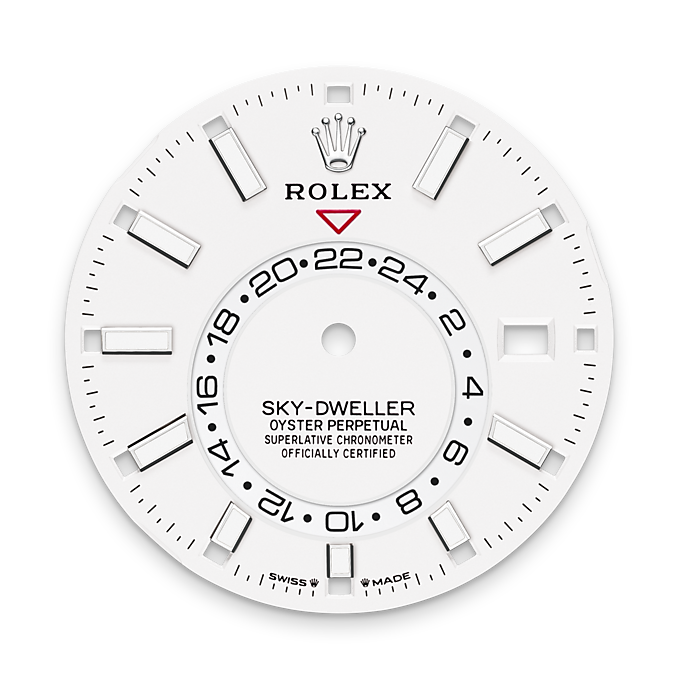 Sky-Dweller, 42mm, Oystersteel and 18k White Gold, White, Oyster, Ref# 336934-0003
