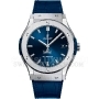 Копии часов Hublot Classic Fusion Titanium Blue 45 мм 511.NX.7170.LR