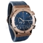 Копии часов Hublot Classic Fusion Chronograph King Gold Blue 45 мм 521.OX.7180.LR